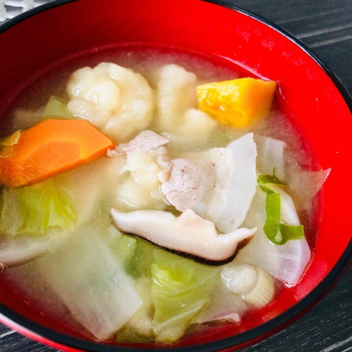 冷蔵庫の野菜で☆具沢山すいとん汁